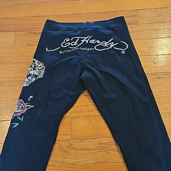 Ed Hardy Vintage Y2K jogger pants Tiger Rose - Picture 4 of 5